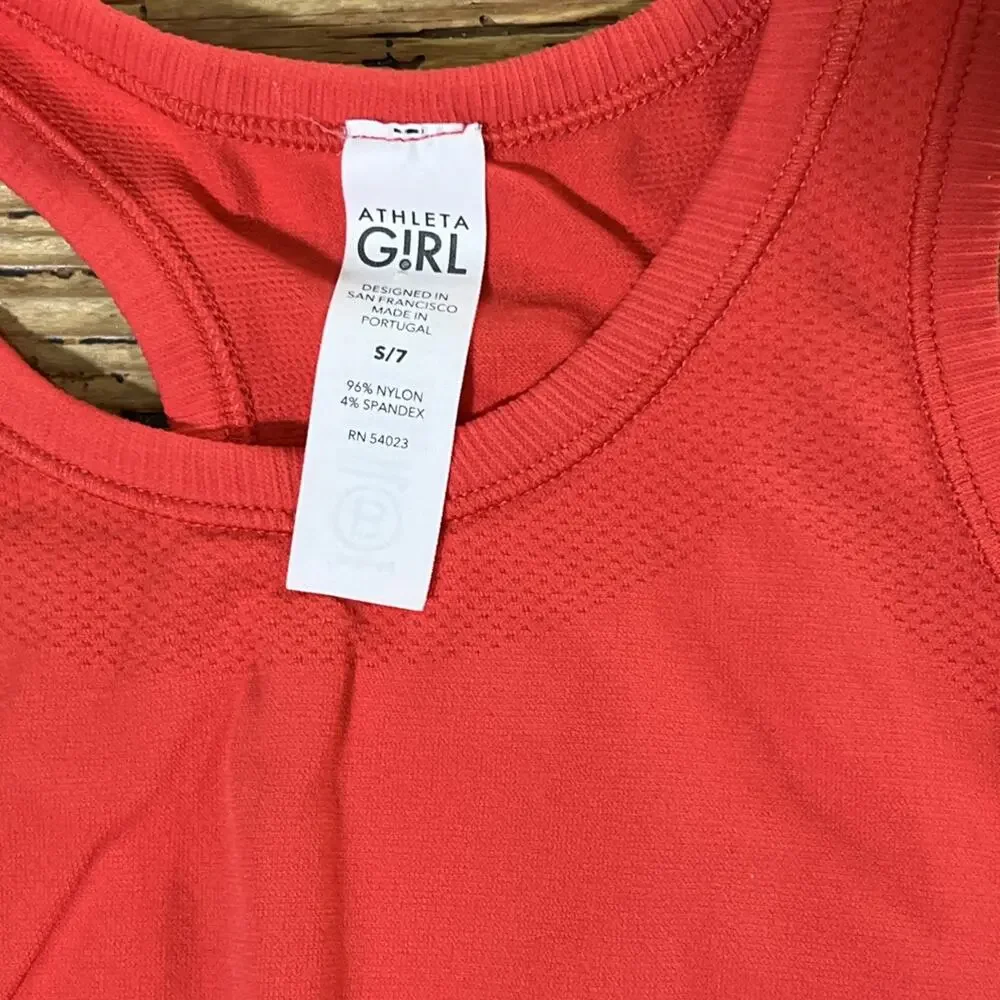 Athleta Girl Girl’s Size S/7 Red Power Up Seamless Tank